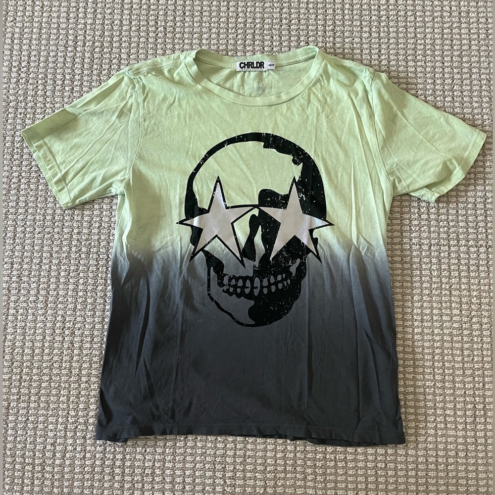 CHRLDR size XS T Shirt skull with silver star eyes
